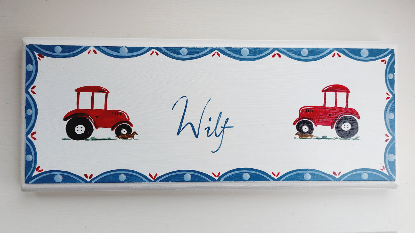 TRACTORS DOOR SIGN