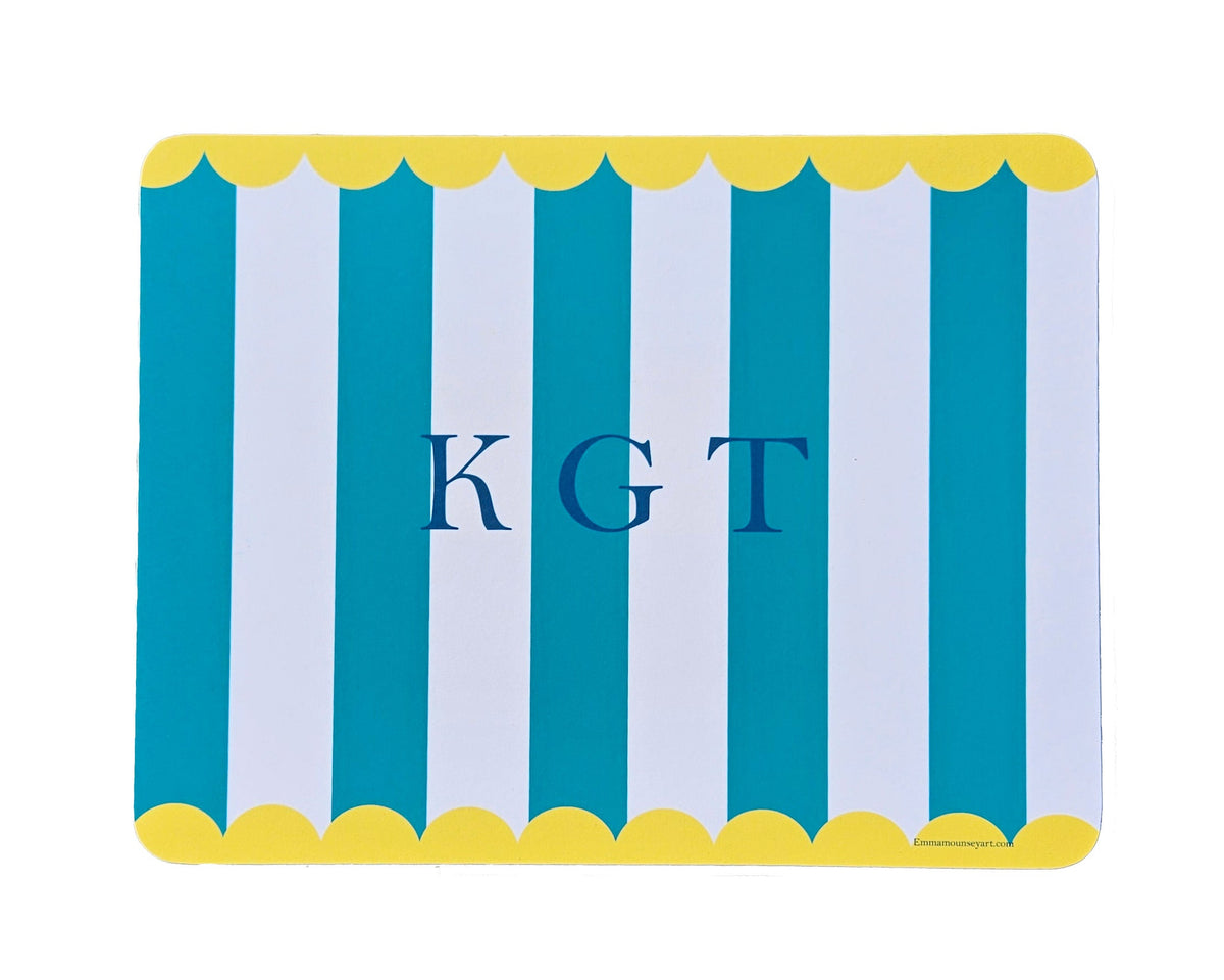 *NEW!* TEAL/YELLOW CIRCUS STRIPE