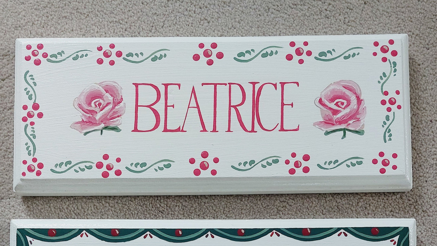 ROSES DOOR SIGN