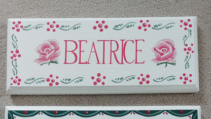 ROSES DOOR SIGN