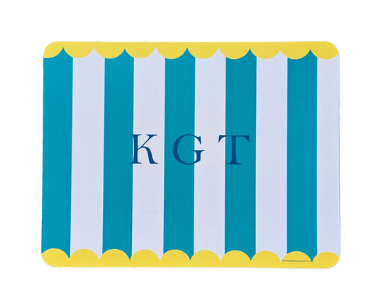 *NEW!* TEAL/YELLOW CIRCUS STRIPE