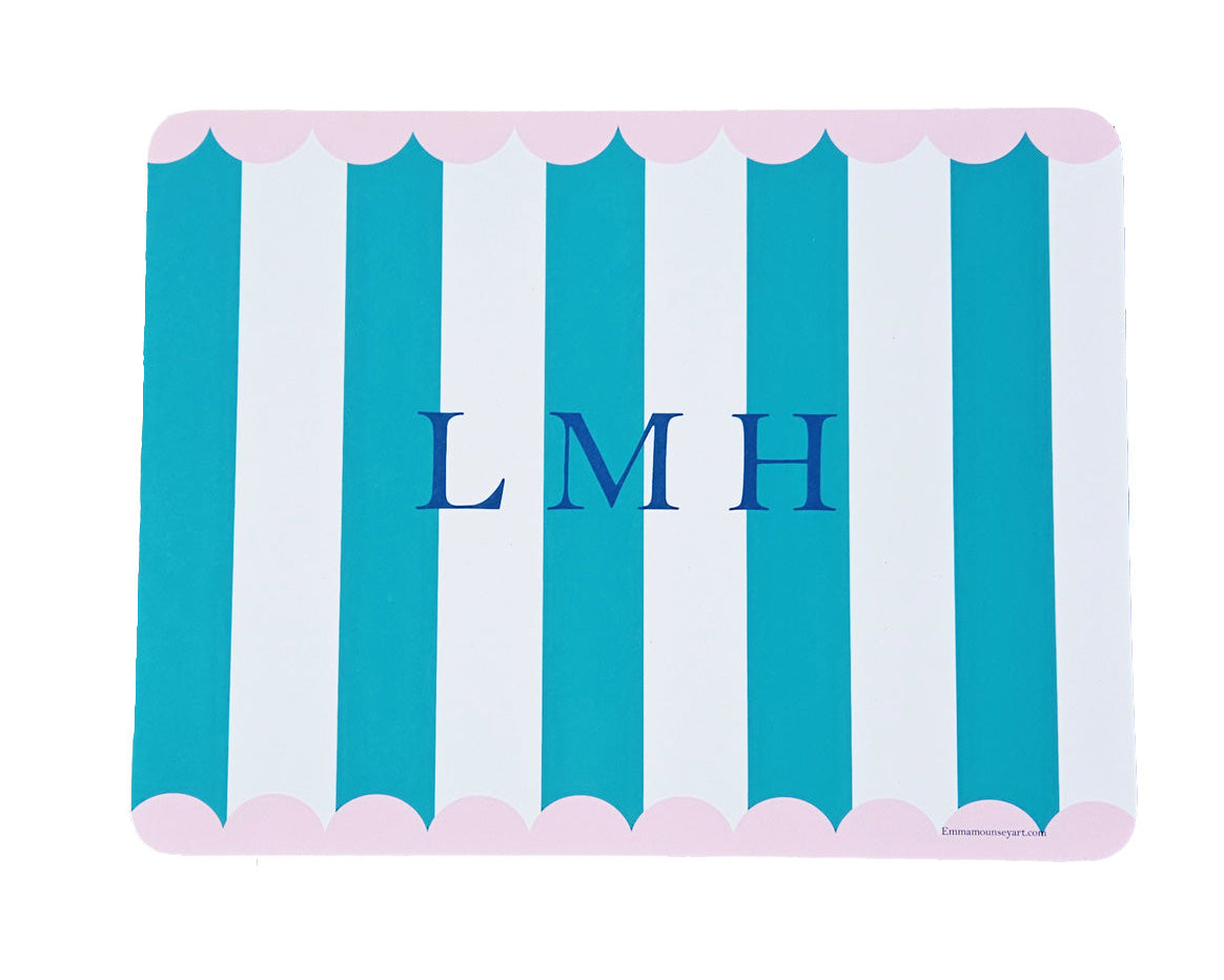 *NEW!* TEAL / PINK CIRCUS STRIPE